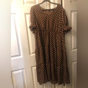 Brown Polka Dot Dress